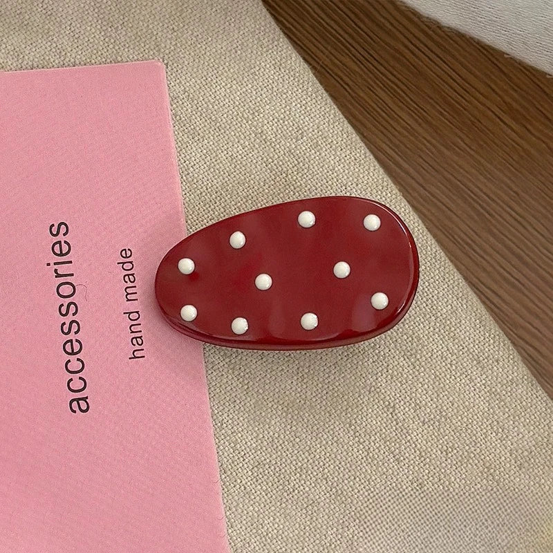 Sweet Polka Dot Bow Hair Barrettes Lovely Decor Hair Accessories for Girls Women Daily Hairstyle Casual Dating Hair Decoration