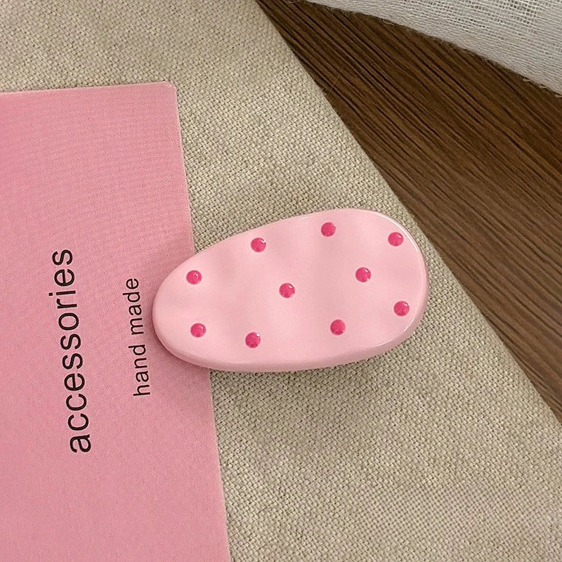 Sweet Polka Dot Bow Hair Barrettes Lovely Decor Hair Accessories for Girls Women Daily Hairstyle Casual Dating Hair Decoration