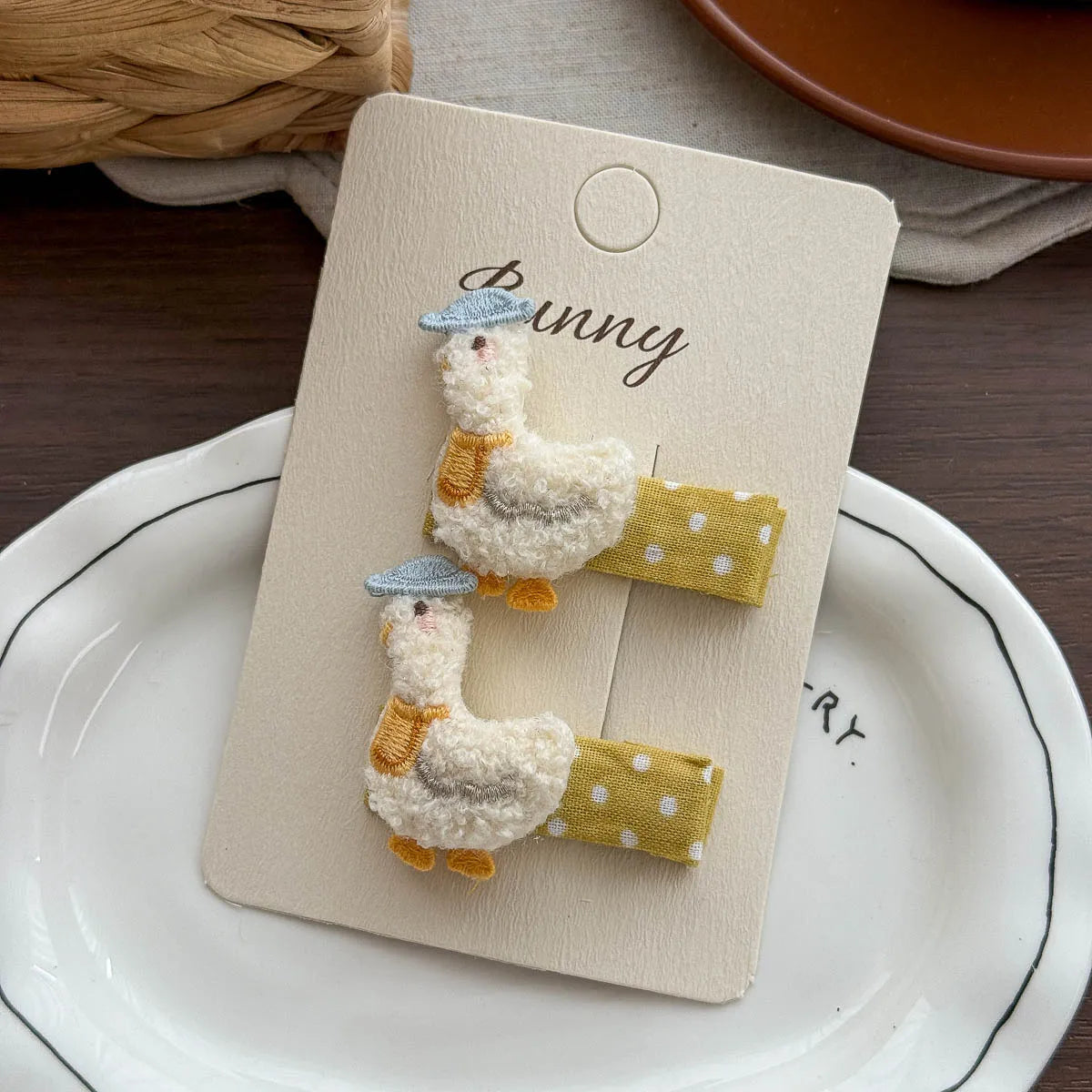 Korean Fashion Plush Animal Cartoon Hair Clip for Girls Sweet Cute Side Bangs Hairpin Autumn Winter Children's Hair Accessories