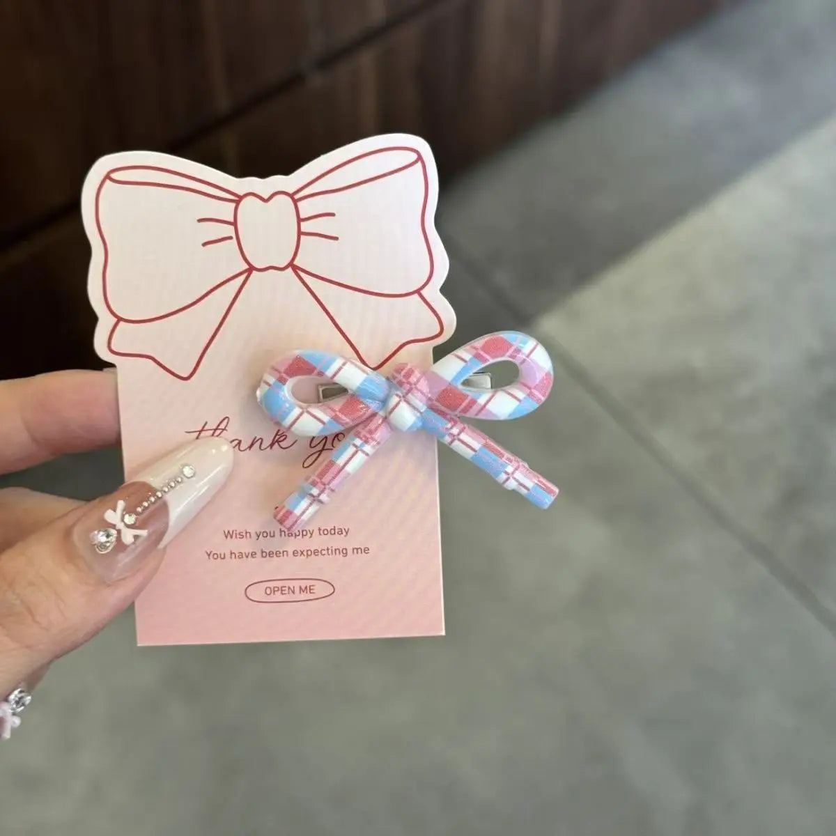 Bow Hair Clips Set, Sweet Plaid Polka Dot Design Duckbill Clips Lovely Non-Slip Barrettes for Girls Daily Party Hair Accessories