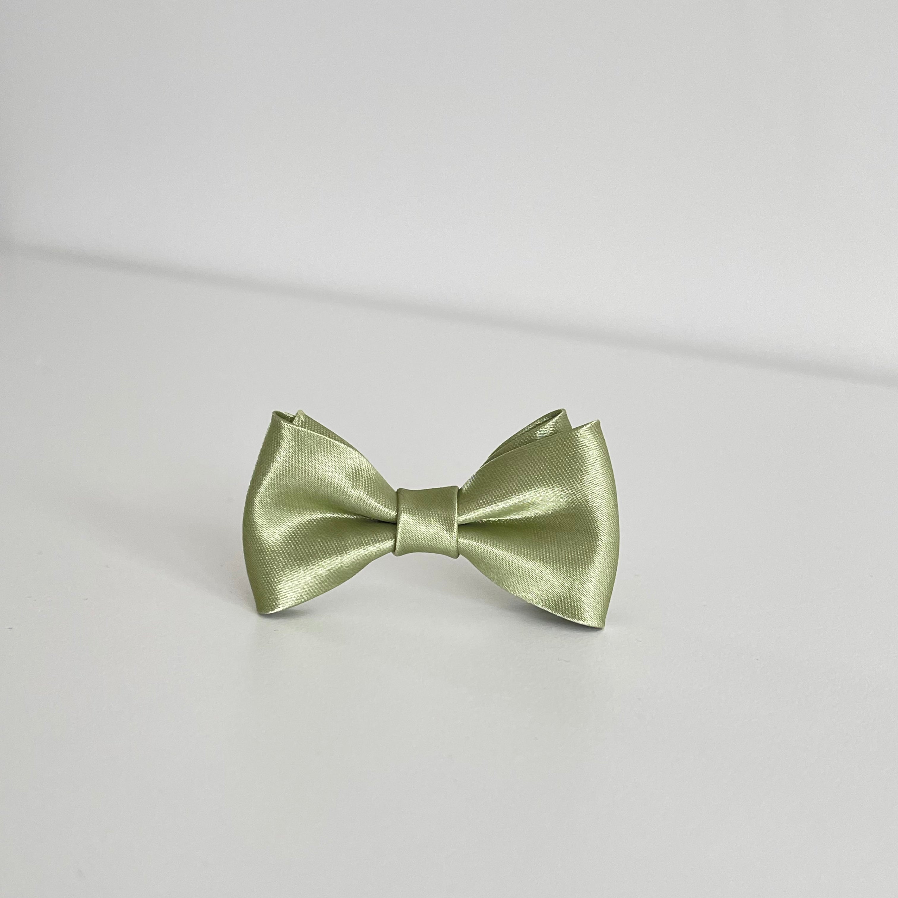 Olive satin bows | Clip or headband | Occasion
