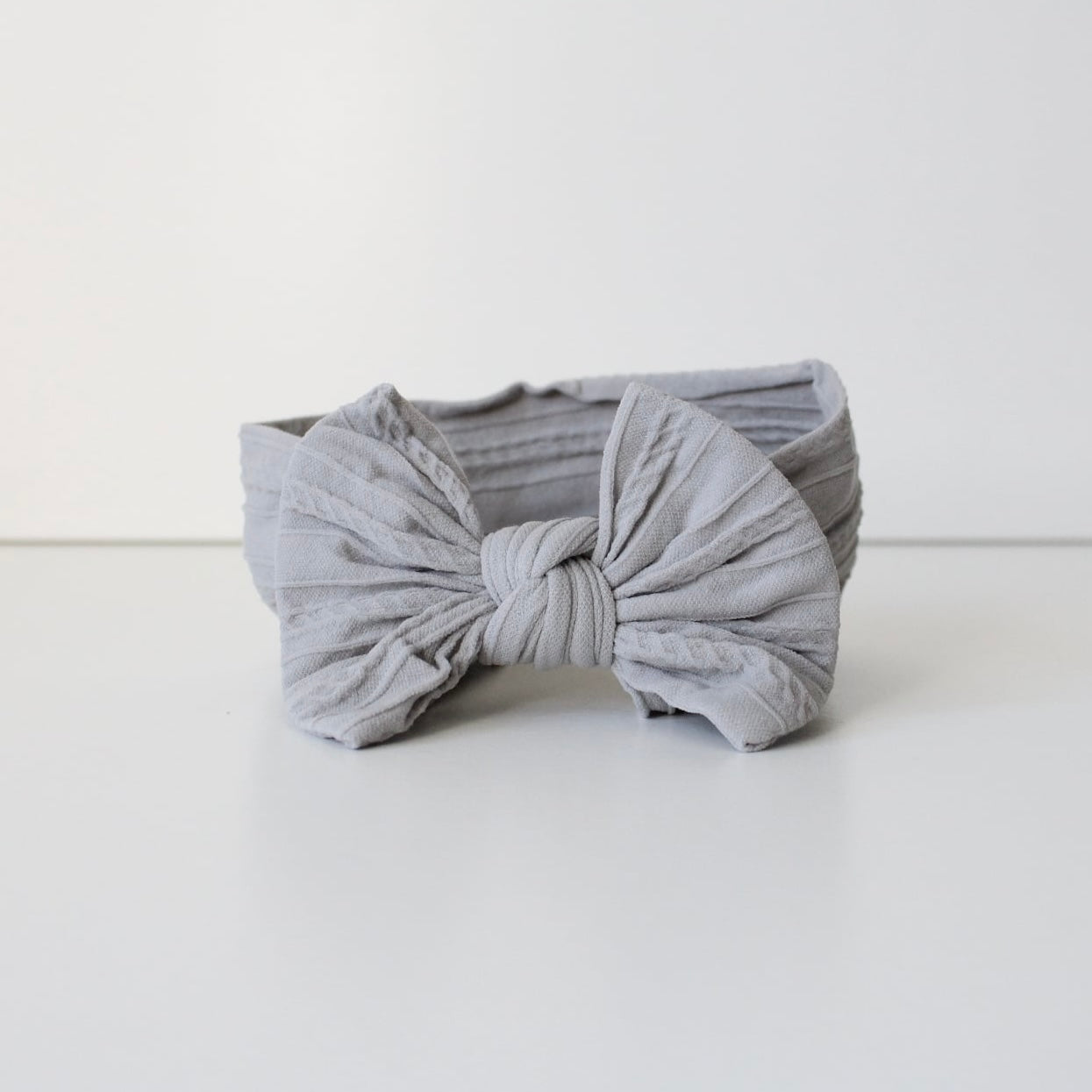 Grey cable headwrap