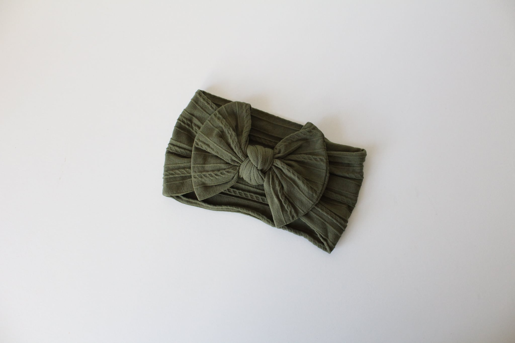 Olive cable headwrap