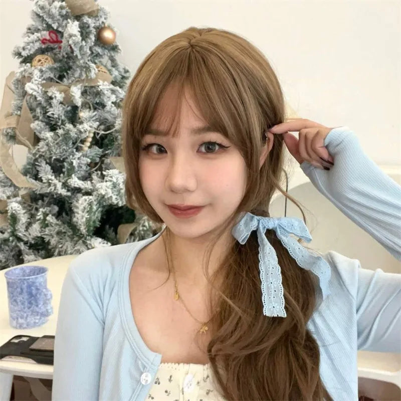 2pcs Bow Streamer Hairpin Lace Travel Clip Headwear Temperament Sweet Girl Hair Accessories