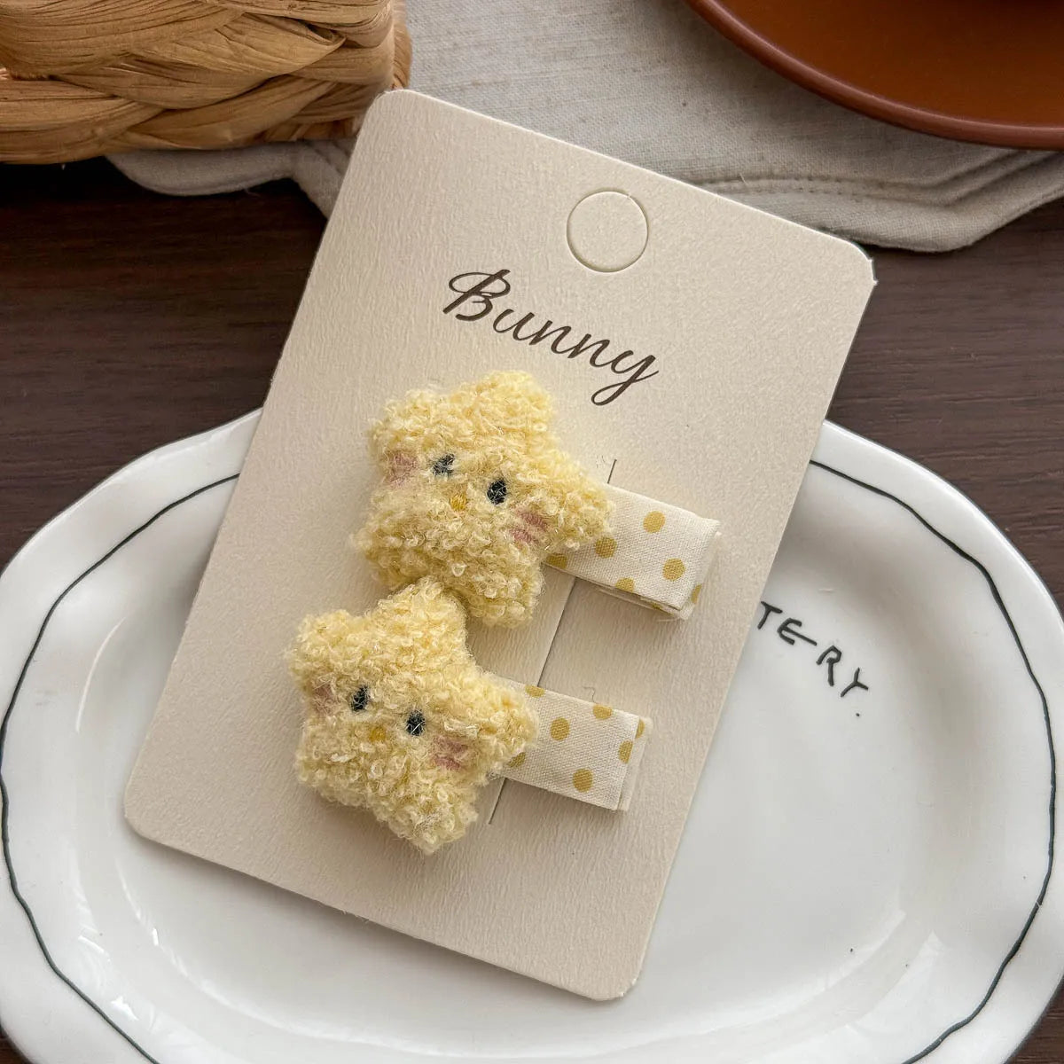 Korean Fashion Plush Animal Cartoon Hair Clip for Girls Sweet Cute Side Bangs Hairpin Autumn Winter Children's Hair Accessories