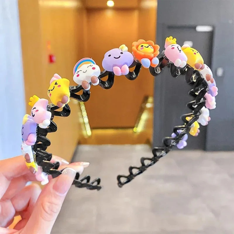 Cute Hair Hoop for Baby Girls, Non-slip Wave Headband with Teeth, Kids Hair Accessories for Bangs & Broken Hair Styling