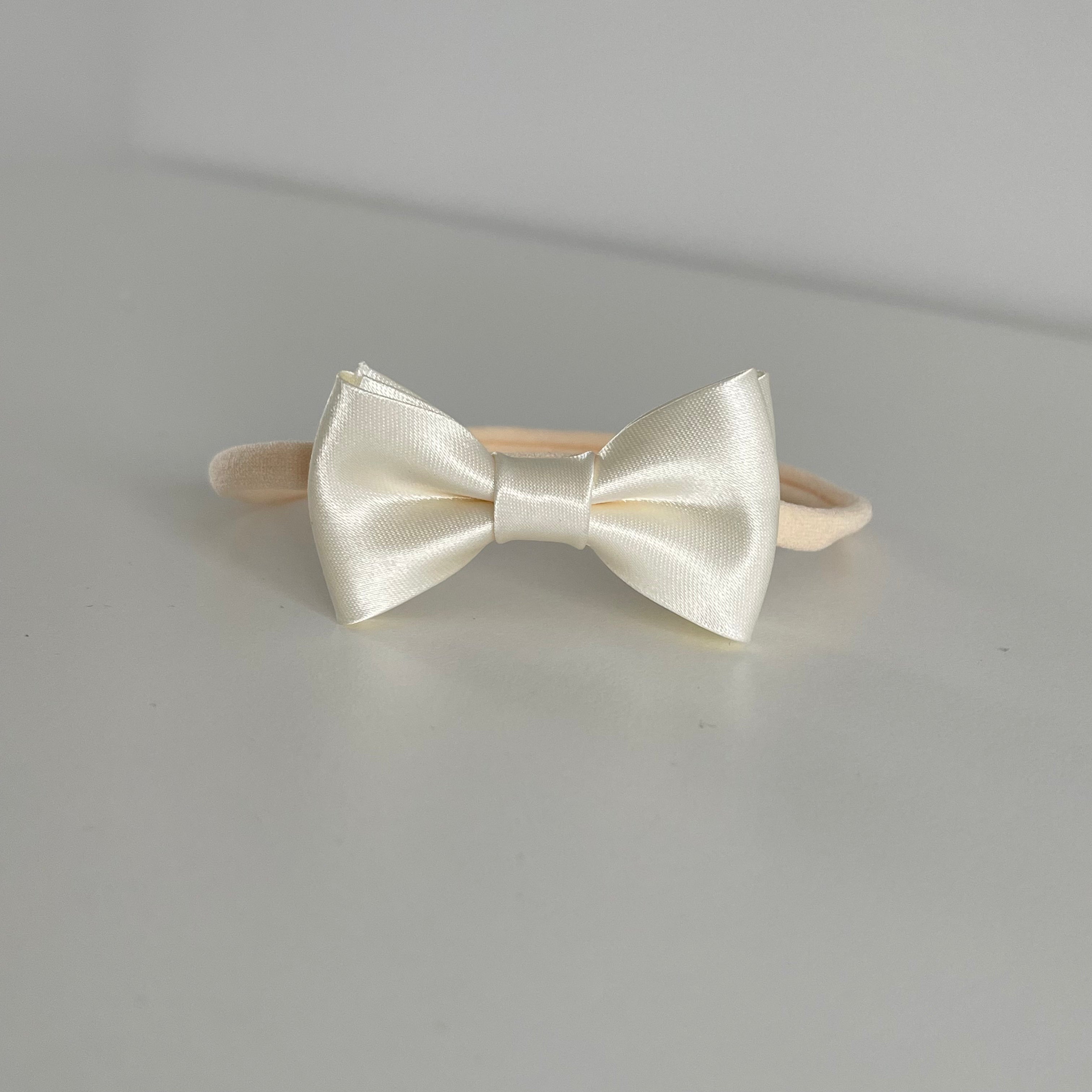 Cream satin bows | Clip or headband |Occasion