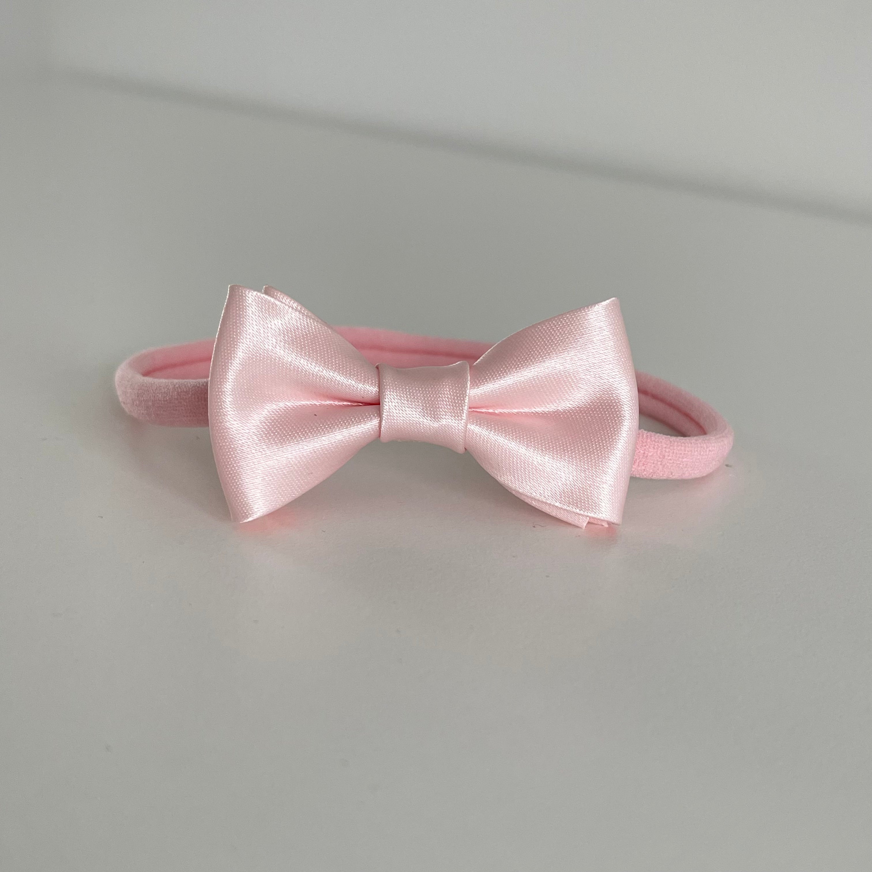 Pink satin bows | Clip or headband | Occasion